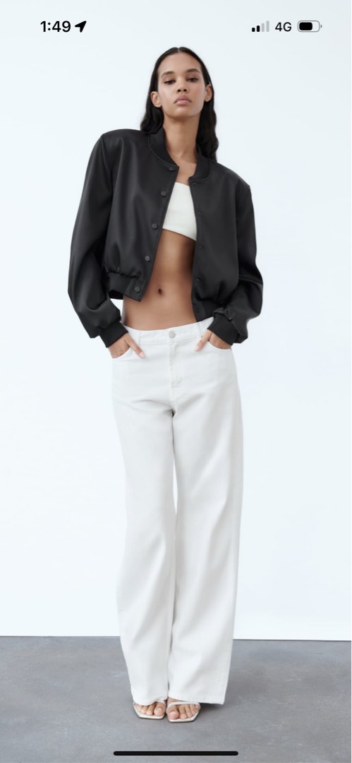 Silk bomber jacket zara discount