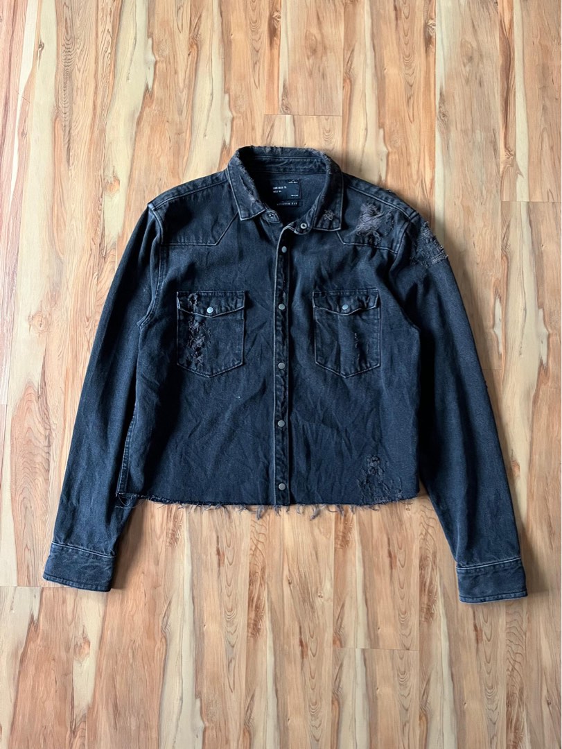 Zara Man Scratch Denim Jacket, Men's Fashion, Coats, Jackets and