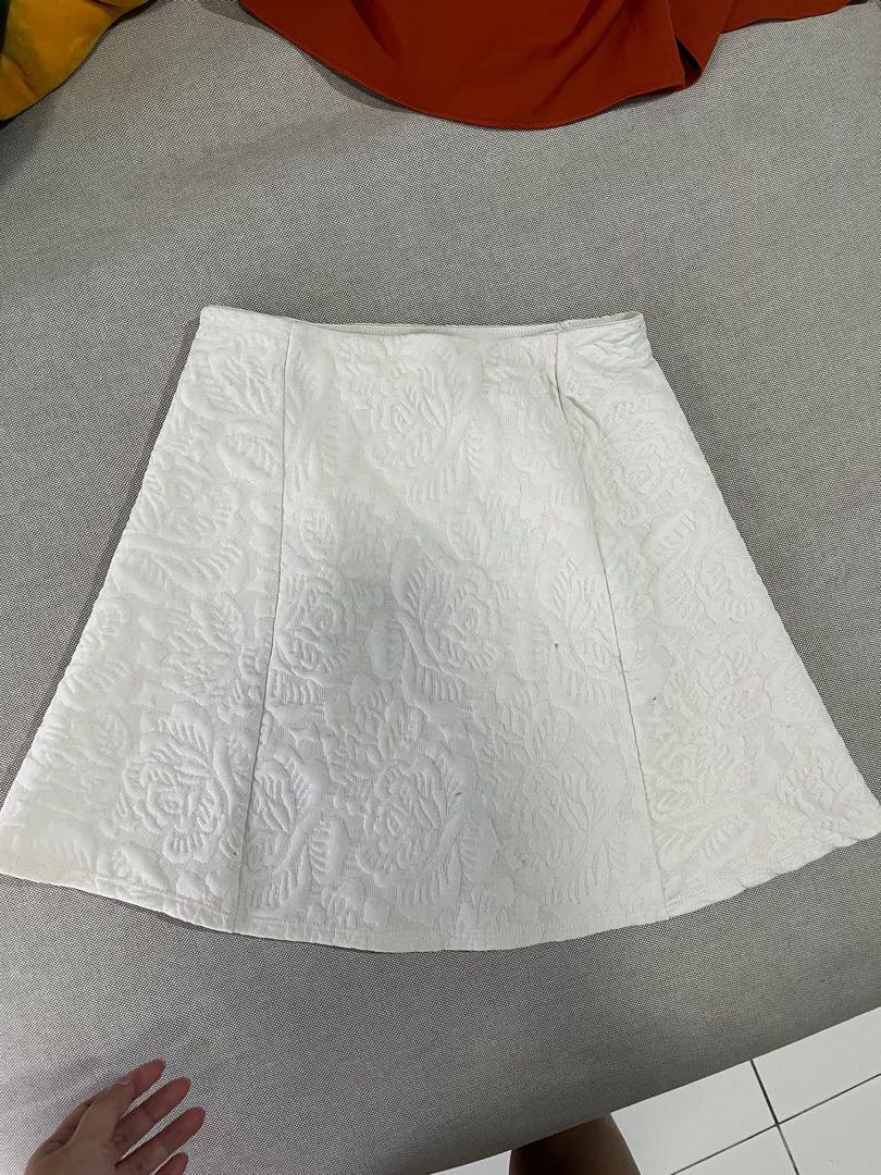 White skater skirt zara on sale