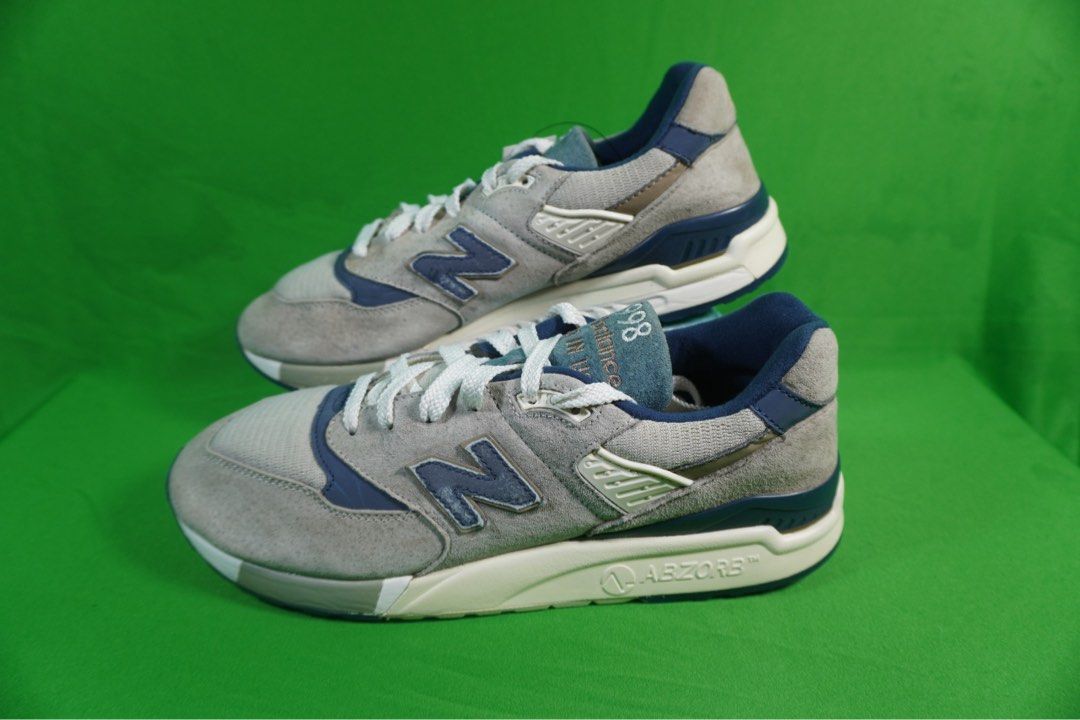 1406.New Balance Abzorb 998 grey blue size 44 Insole 28 cm Made in USA