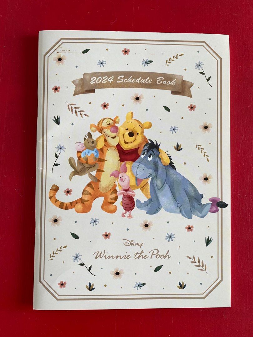 2024 Winnie the Pooh Schedule Book, Hobbies & Toys, Stationery & Craft