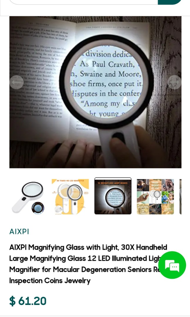 Lighted Reading Magnifier, Rechargeable Magnifying Glass With 33 Led Light,  Handheld Magnifying Magnifier, Illuminated Magnifying Glass For Seniors, J