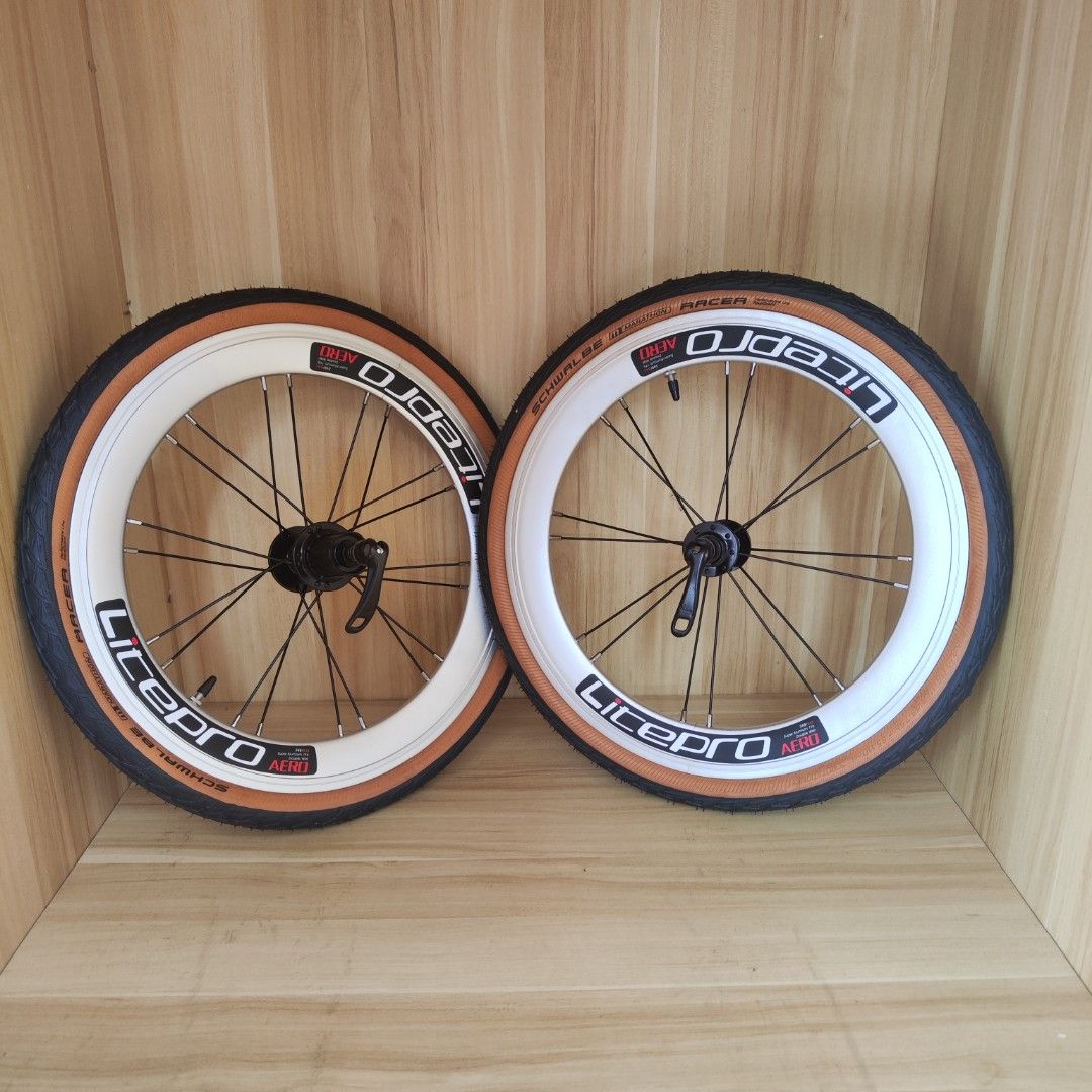 Litepro Aero Rim 16 inch 349 74 130mm Aluminum wheelset Suitable for trifold Bike with Shimano Gears