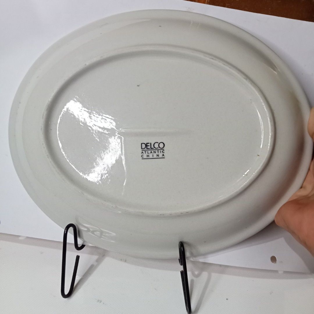 7'S DELCO ATLANTIC CHINA SERVING PLATES, Furniture & Home Living