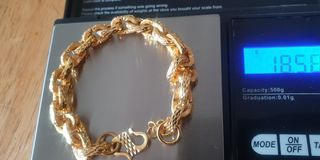 LOUIS VUITTON Brass Flower Full Bracelet Gold 1243560