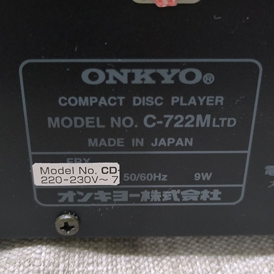 日本製造ONKYO C-722M CD機, 興趣及遊戲, 音樂、樂器& 配件, 音樂與