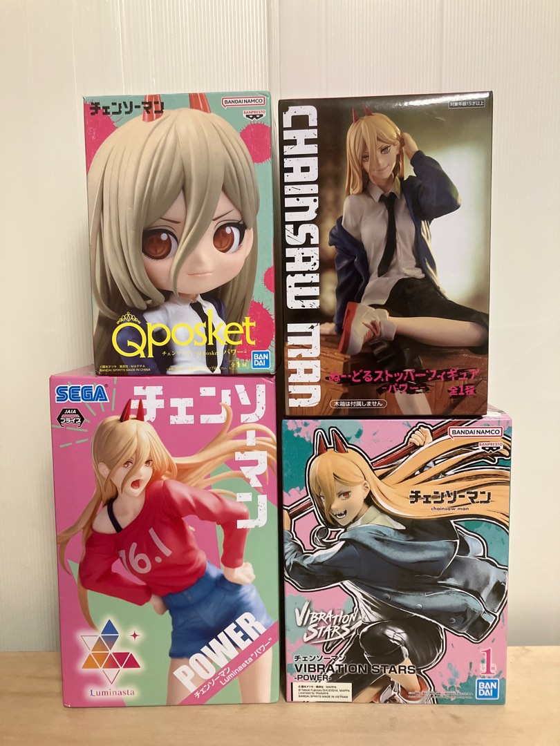 鏈鋸人 Chainsaw man 帕瓦 power 禮物 杯麵壓 Qposket 長盒 闊盒 figure, 傢俬＆家居, 家居裝飾, 家居