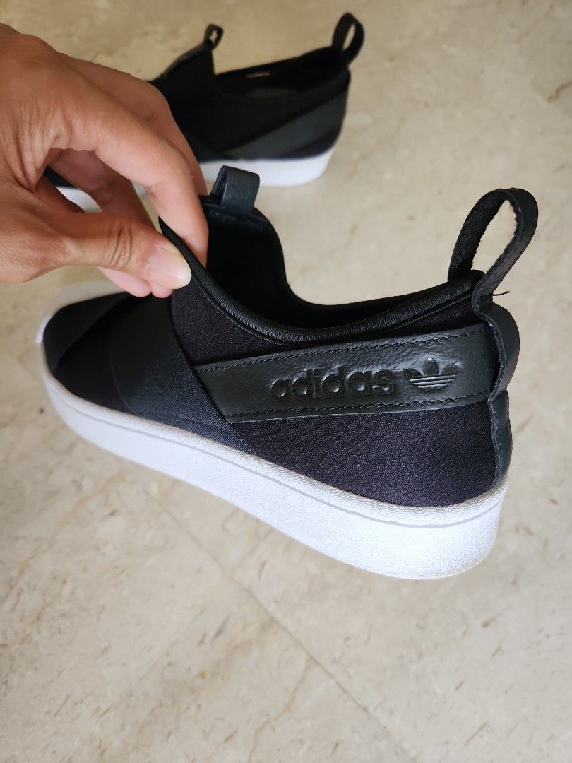 Adidas Black Superstar Slip