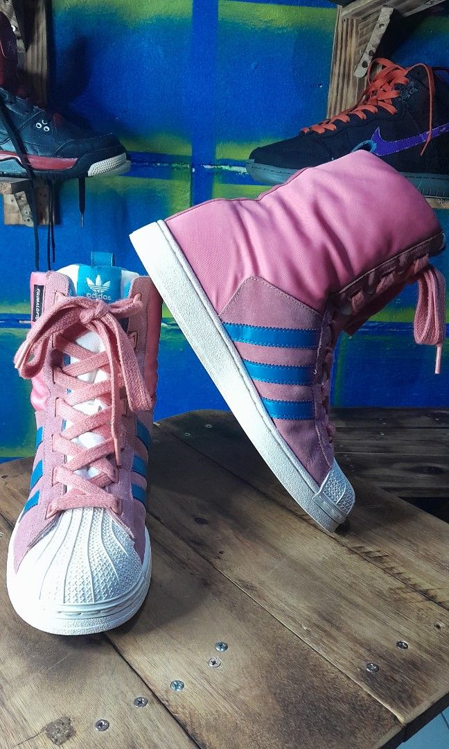 Adidas originals superstar boot trainers in pink discount