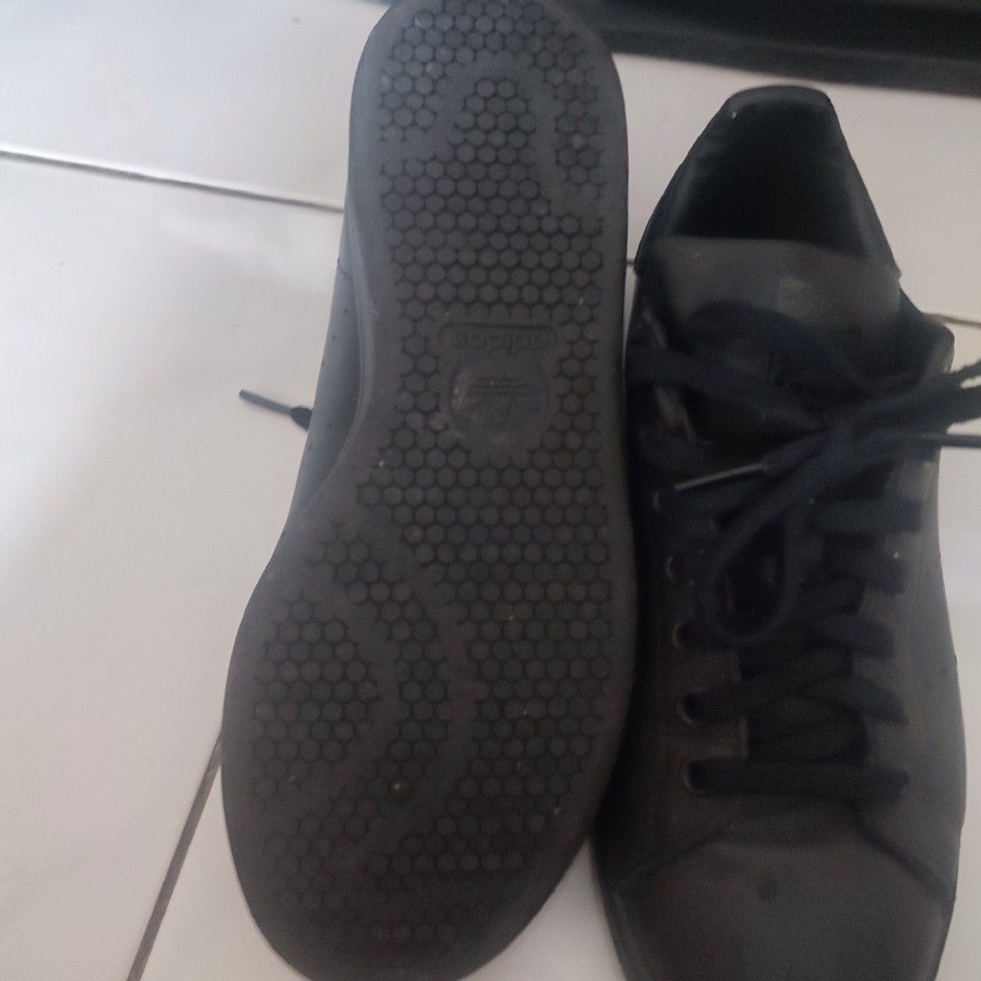 Adidas Stan Smith Full Black Men s Fashion Footwear Sneakers on