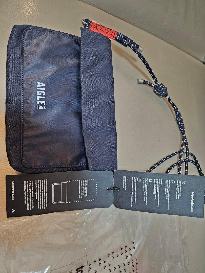 AIGLE x Topologie musette water repellent mini shoulder bag 全新