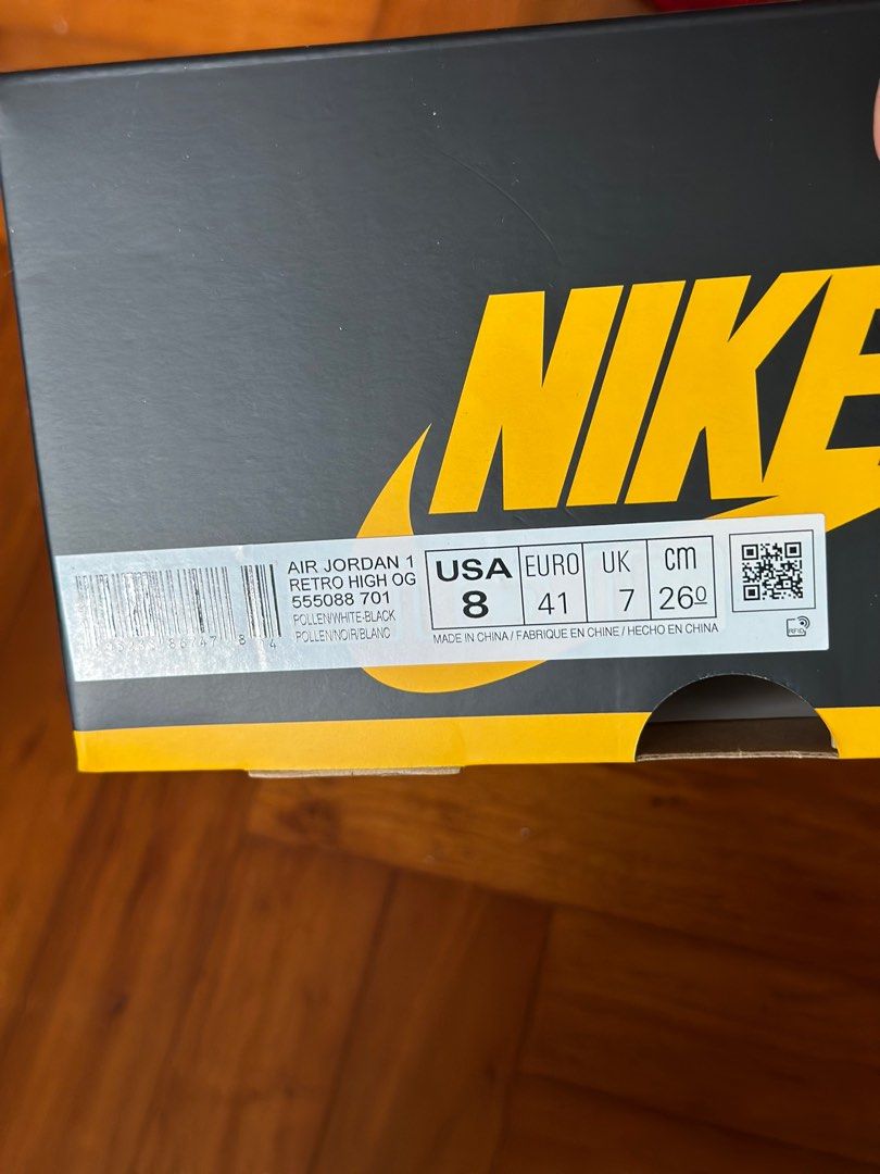 pollen jordan 1 box
