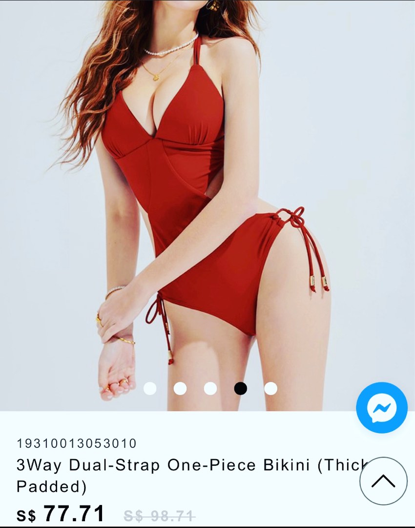 Air Space 3Way Dual Strap One Piece Bikini Thick Padded Women s