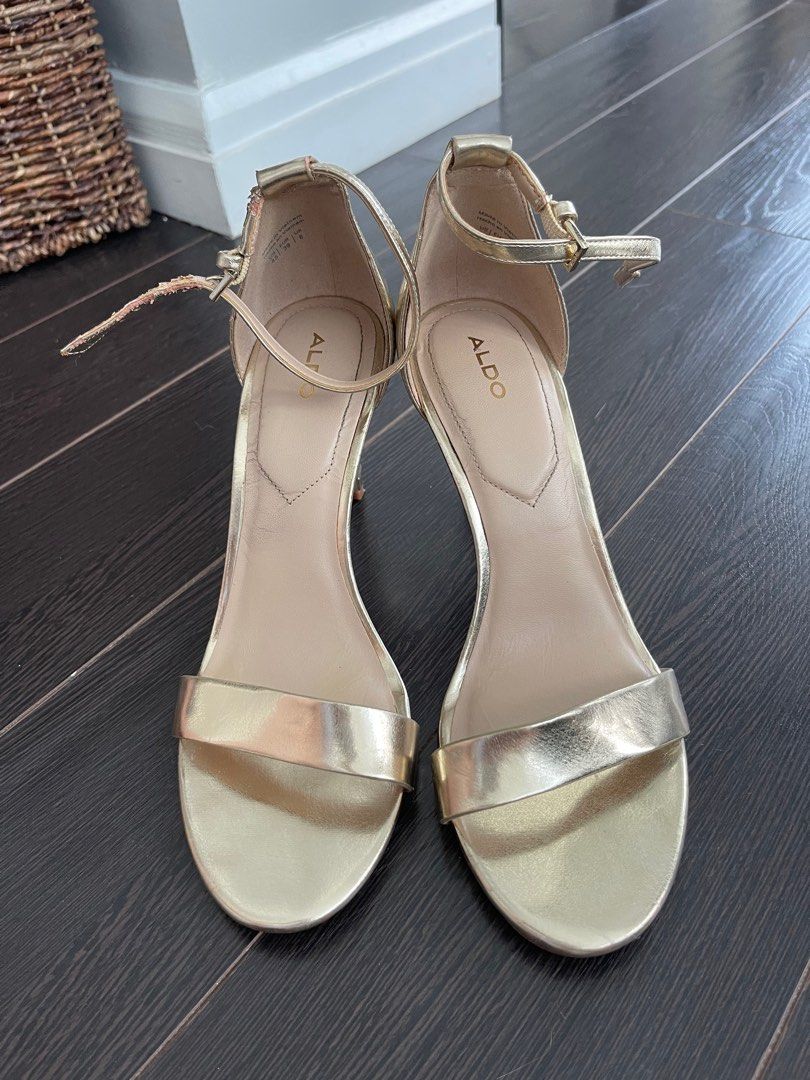 Aldo gold strappy heels Women s Fashion Footwear Heels on
