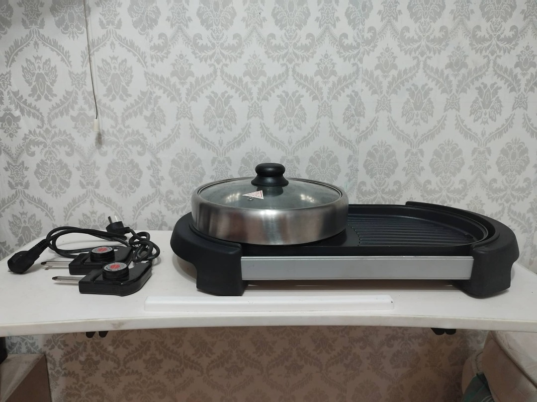 AMBIANO 2in1 Electric Grill with HotpotGrill Part, Furniture & Home