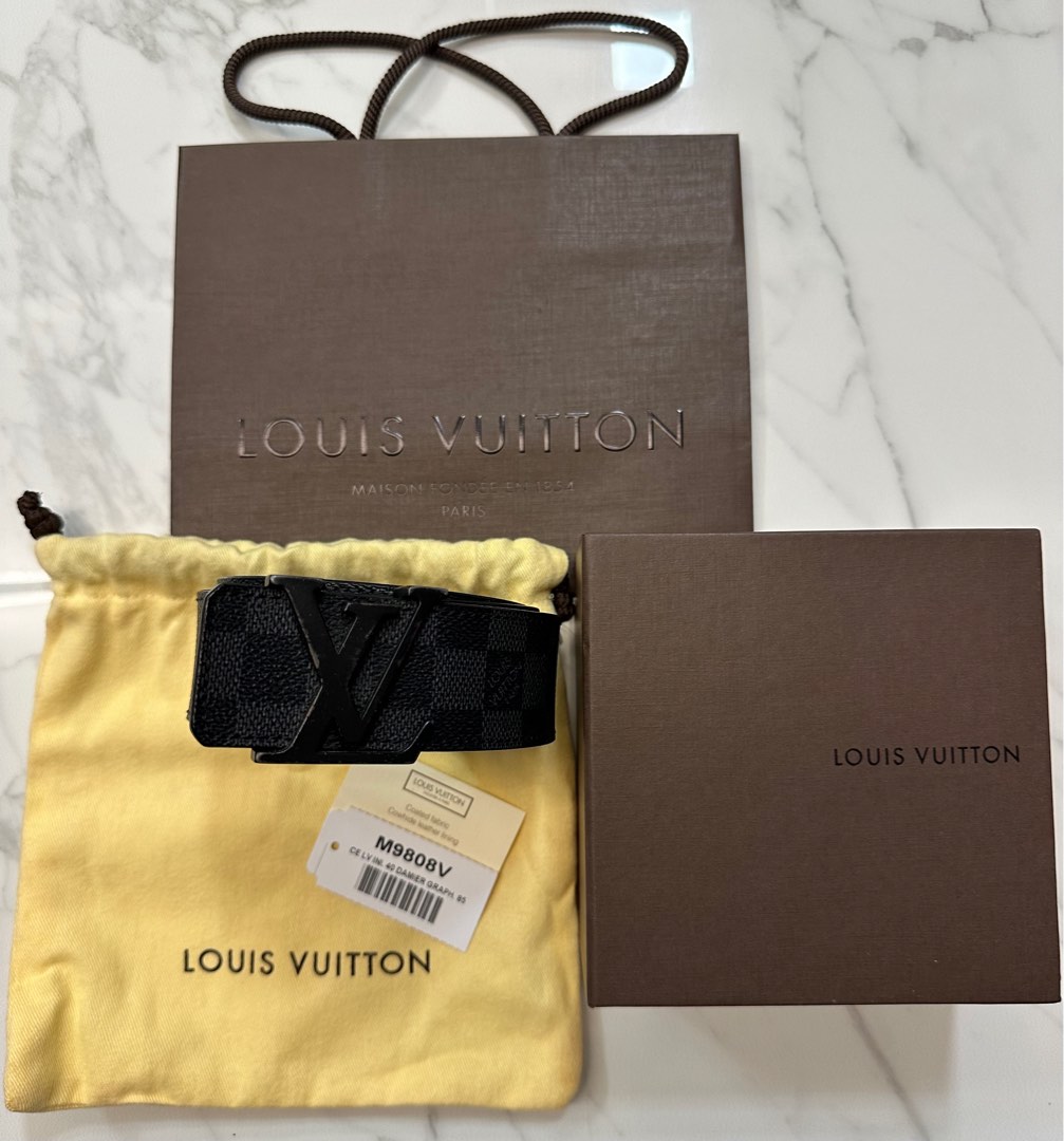 LOUIS VUITTON M9808V DAMIER GRAPHITE 40MM WIDTH 85CM