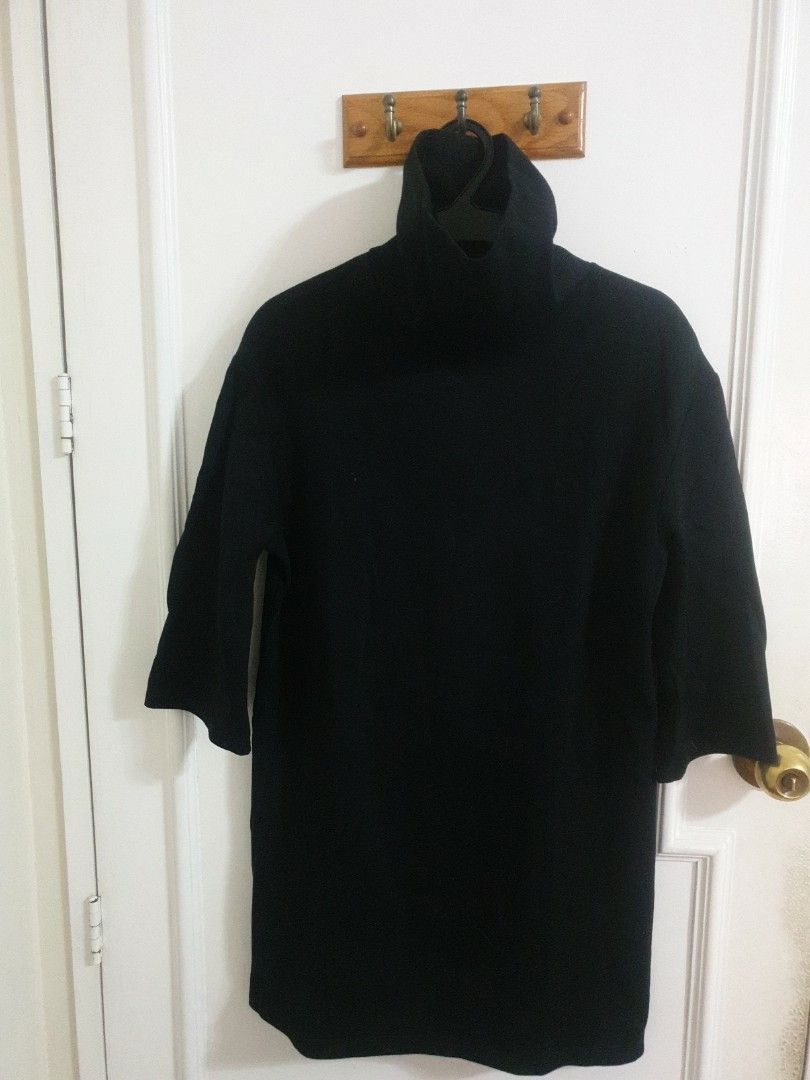black turtleneck dress zara Washed Black Backless Faux Leather Western Embroidered Mini Dress M / Washed Black