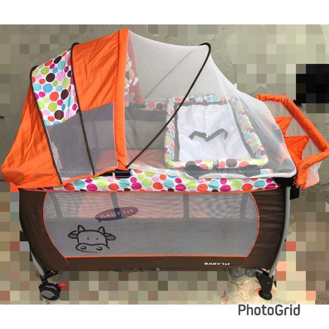 Baby 1st crib with swing, Babies & Kids, Baby Nursery & Kids Furniture