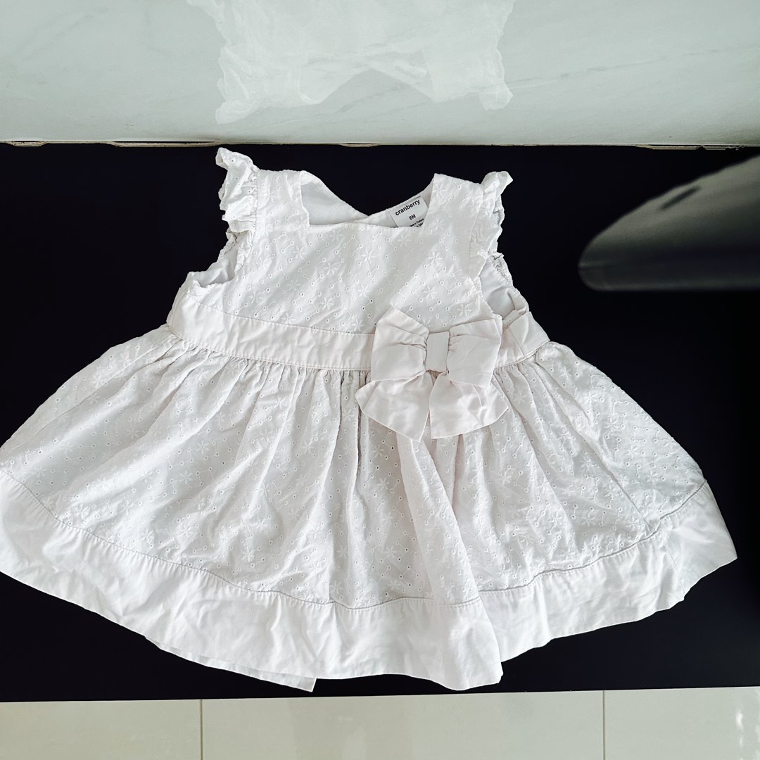 White cotton frocks new arrivals for baby girl