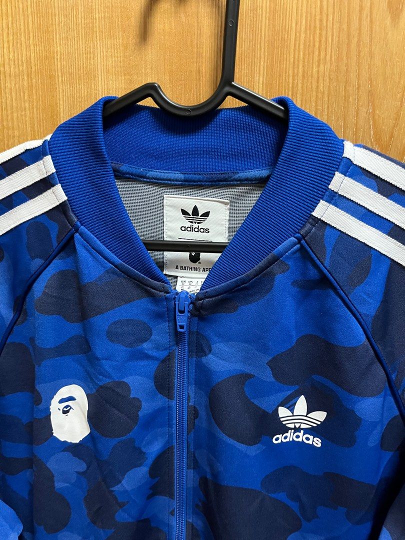 Bape x adidas adicolor track top blue deals