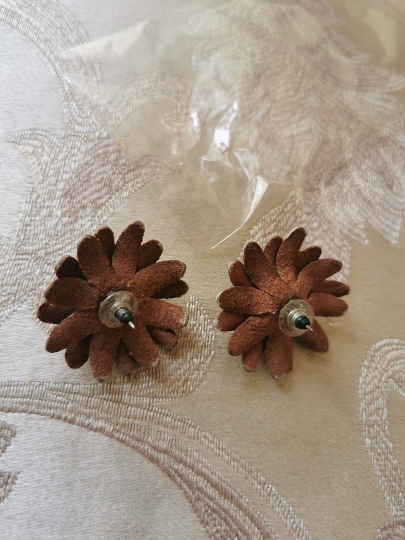 Real leather earrings new arrivals