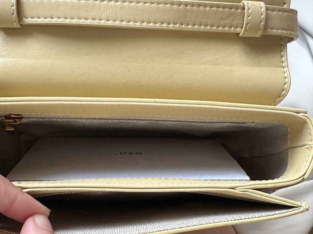 Gold leather shop crossbody bag
