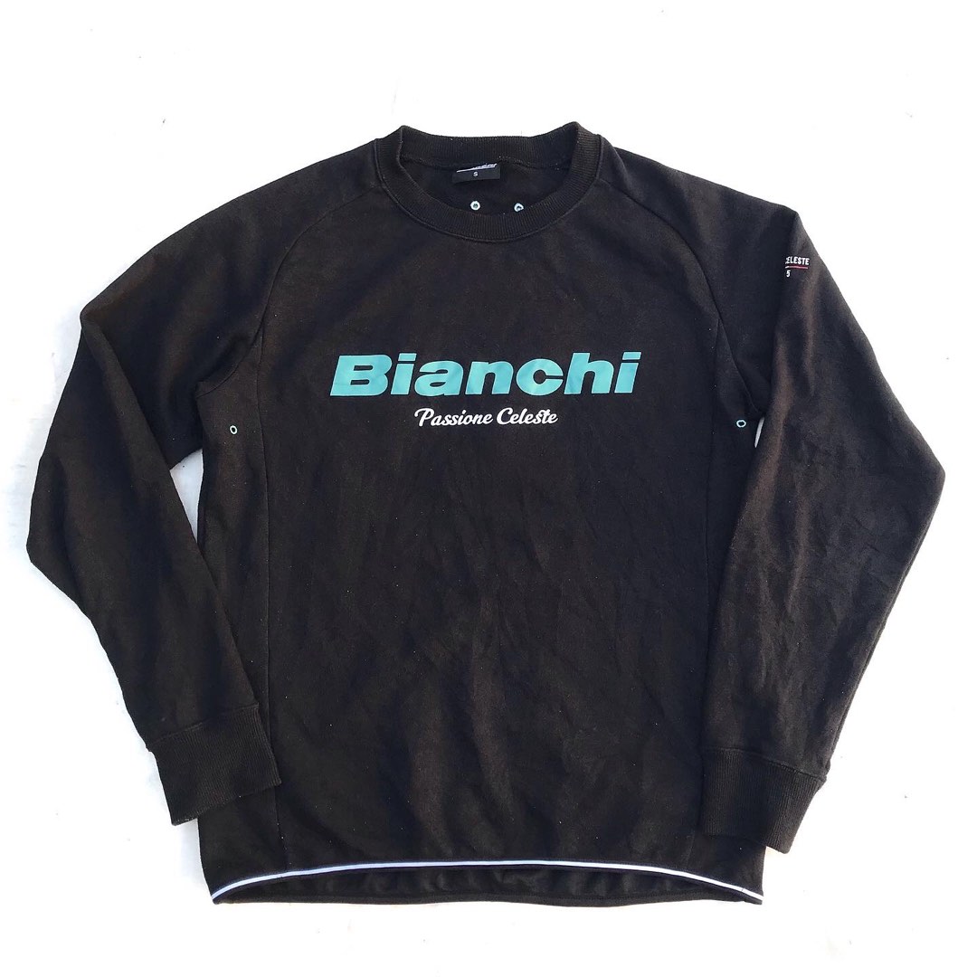 Bianchi Bike Crewneack Jersey Jumper Sweater With rubber strap on