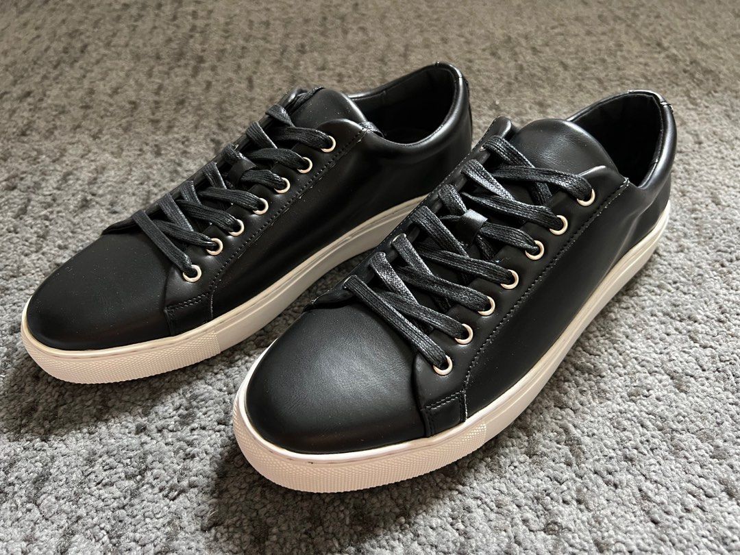 All black leather runners shop
