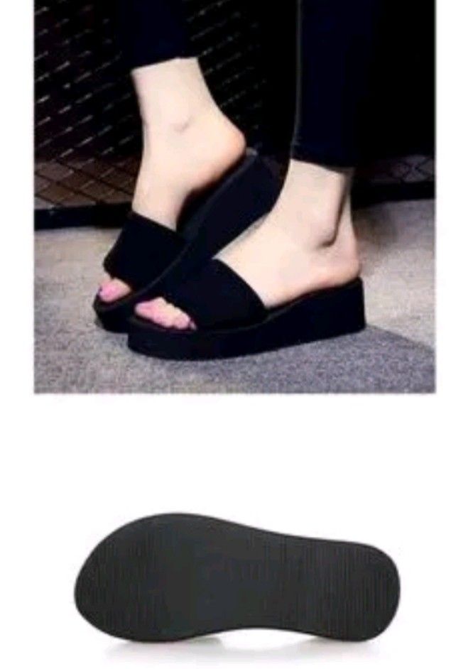 Wedge black clearance sandals