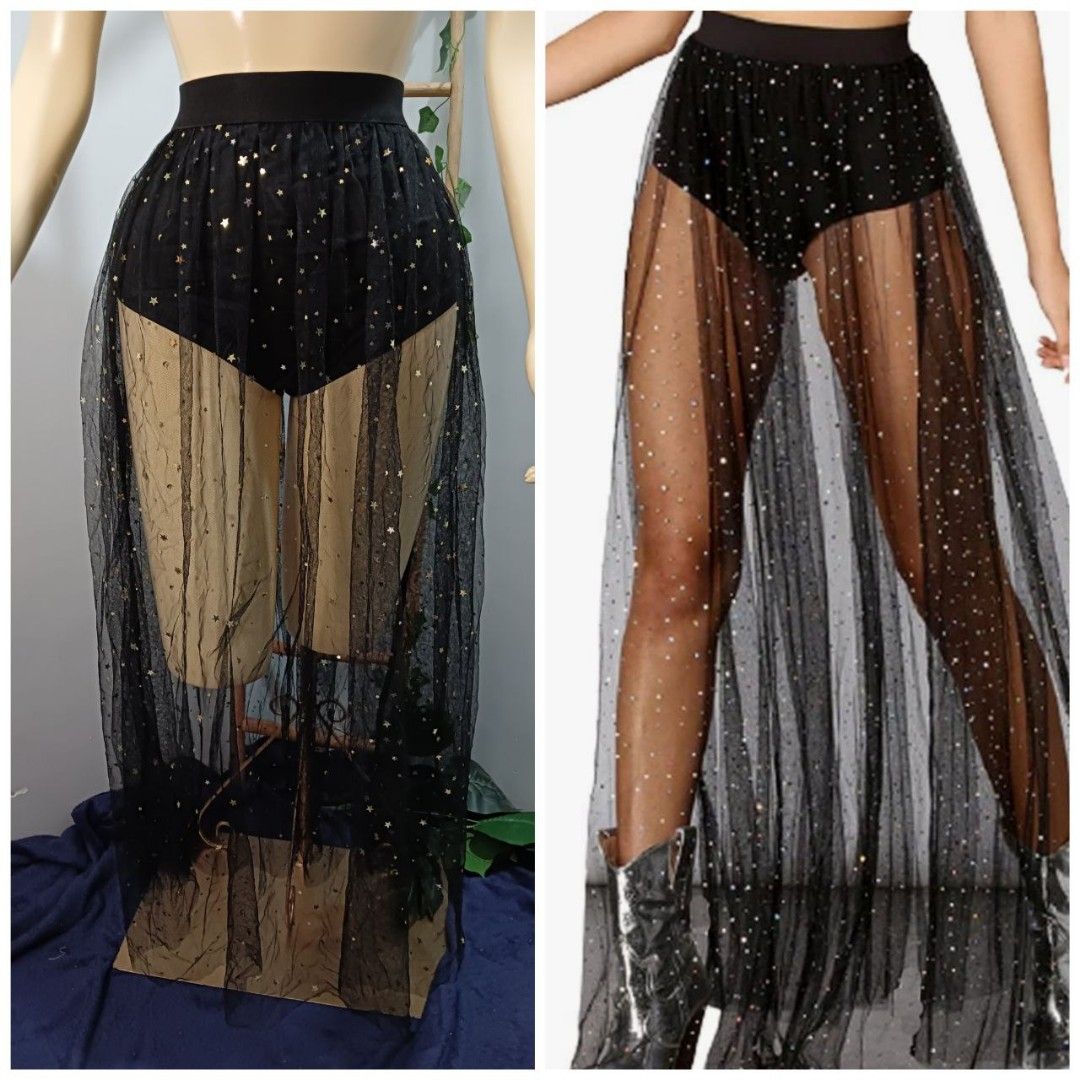 Sheer maxi skirt festival on sale
