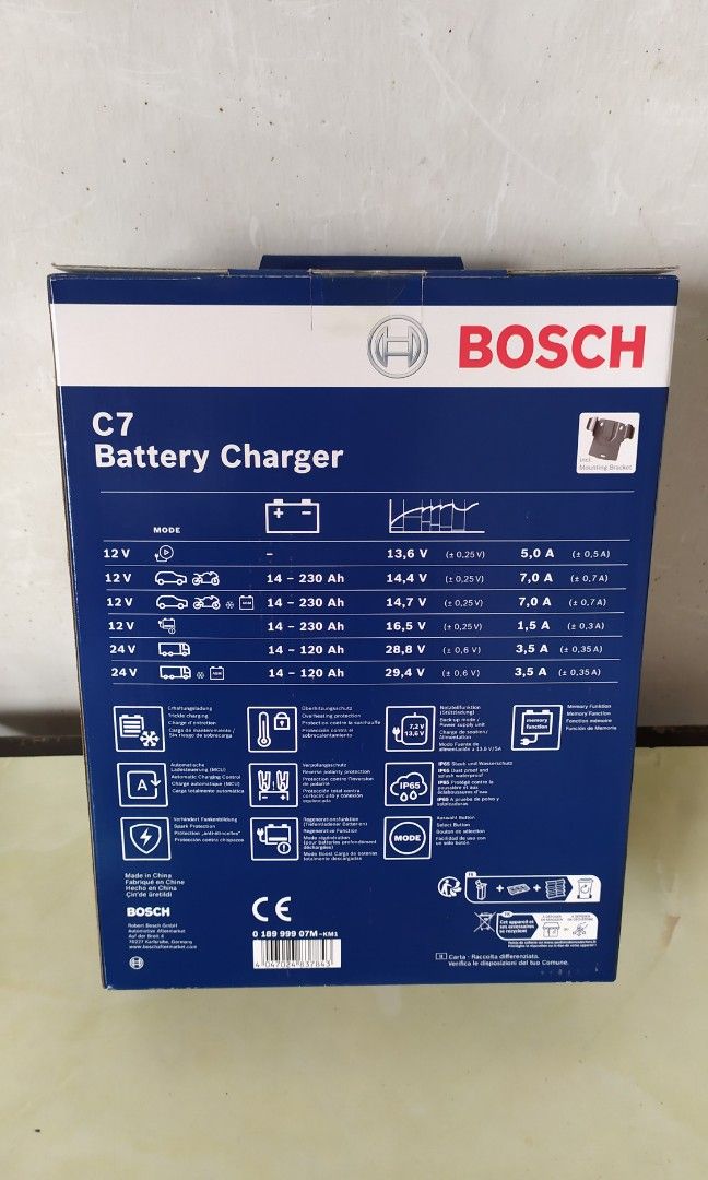 Bosch C7 Battery Charger, Auto Accessories on Carousell