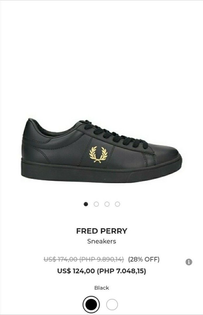 Fred perry spencer leather black deals