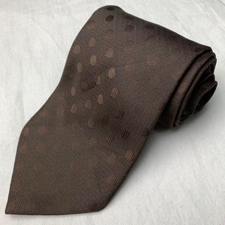 Brown Polkadot Wide Necktie