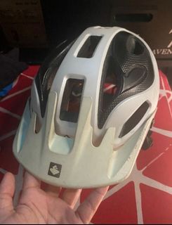 bushwhacker II carbon MIPS matte white bike helmet