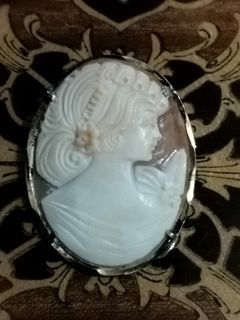 Cameo shell pendant , brooch authentic