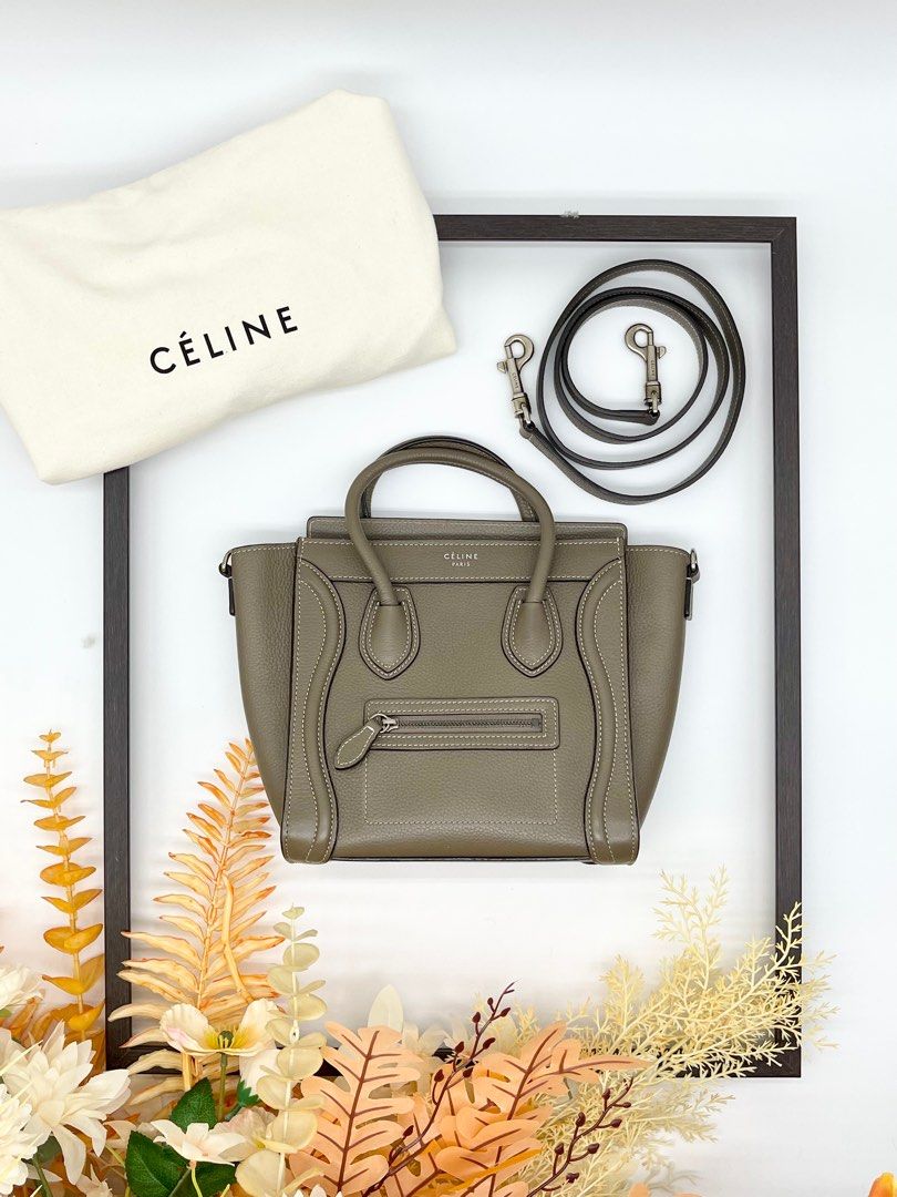 Celine micro top luggage souris