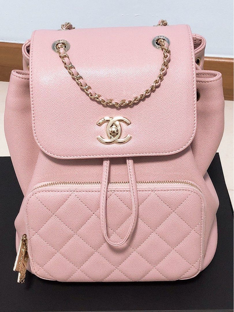 Business affinity leather handbag Chanel Pink in Leather - 35788050