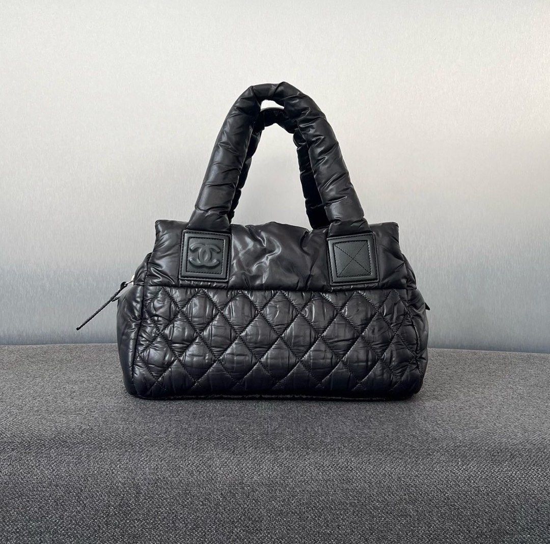 Chanel Coco Cocoon Bowler Bag Nylon Black / Phw, Luxury, Bags & Wallets on  Carousell