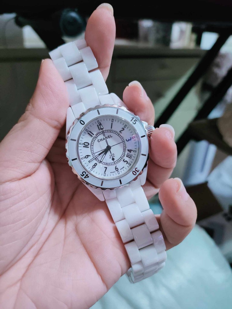Chanel J12 Diamond White Automatic Watch Unisex Steel and Ceramic