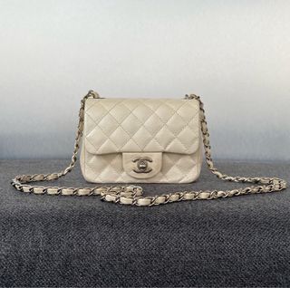 Chanel 2018 Tweed New Mini Flap Bag - Blue Mini Bags, Handbags - CHA297330
