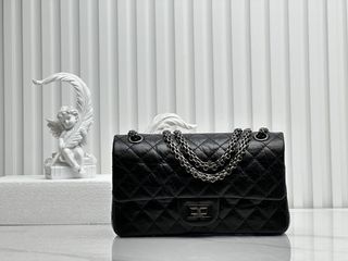 PRE-ORDER] Preloved Almost Like New Chanel Reissue 2.55 Small So Black.  Serial 30., Luxury, Bags & Wallets on Carousell