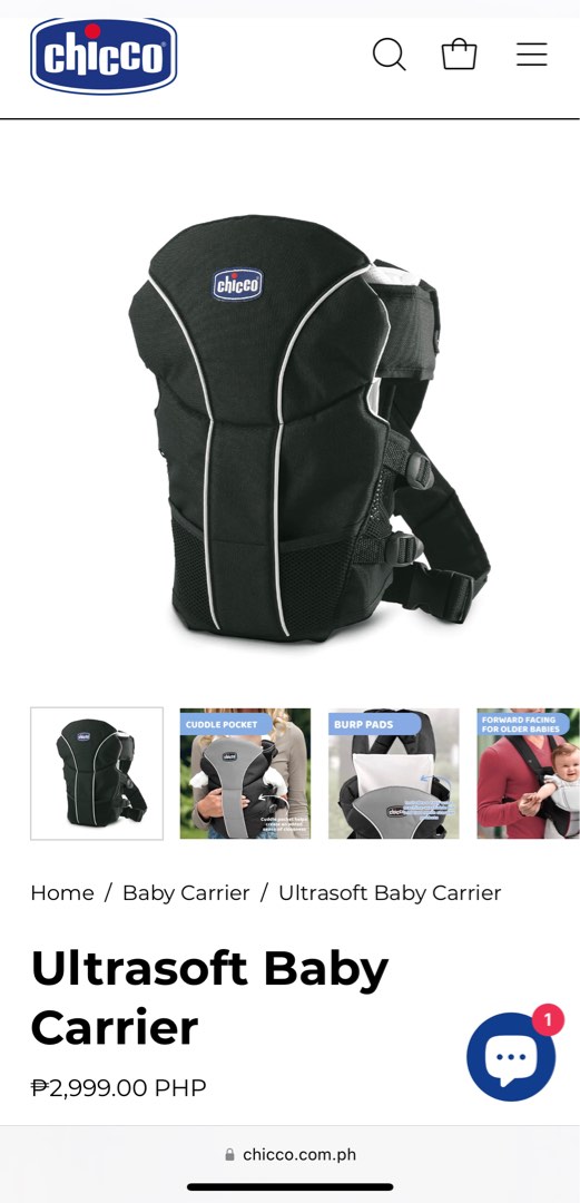 Chicco Ultrasoft Baby Carrier, Babies & Kids, Going Out, Carriers