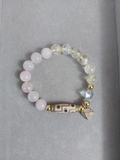 Citrine and Rose quartz bracelet
