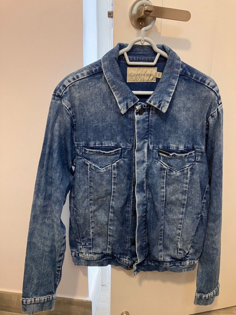 Vintage calvin klein denim jacket on sale