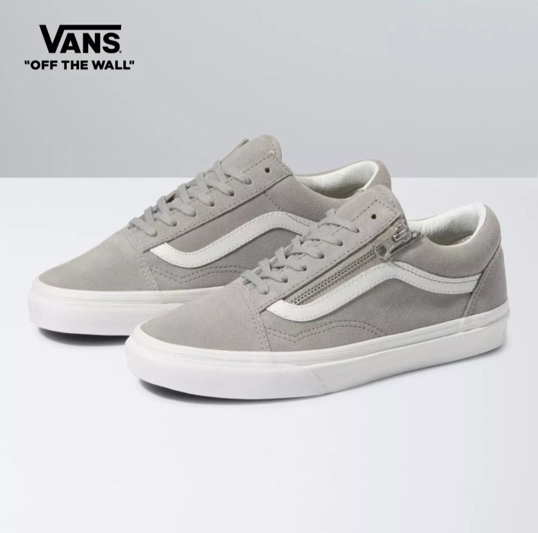 Mens grey suede vans discount