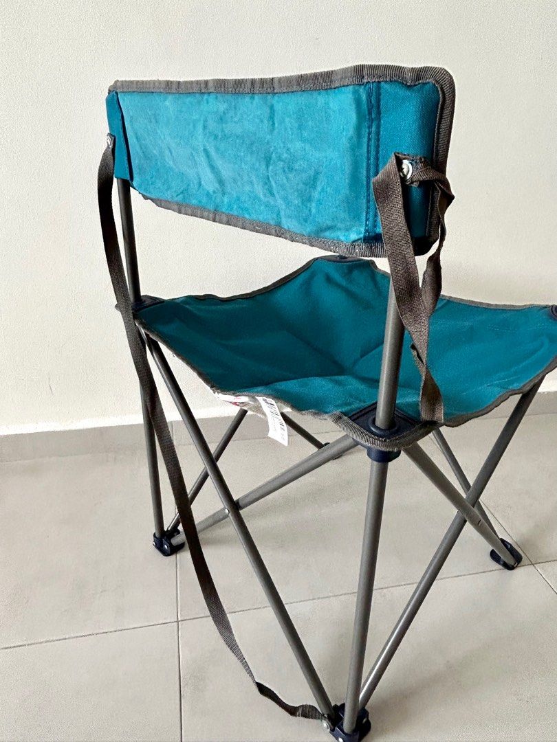 Decathlon Quecha folding camping chair blue, Sports Equipment, Hiking ...
