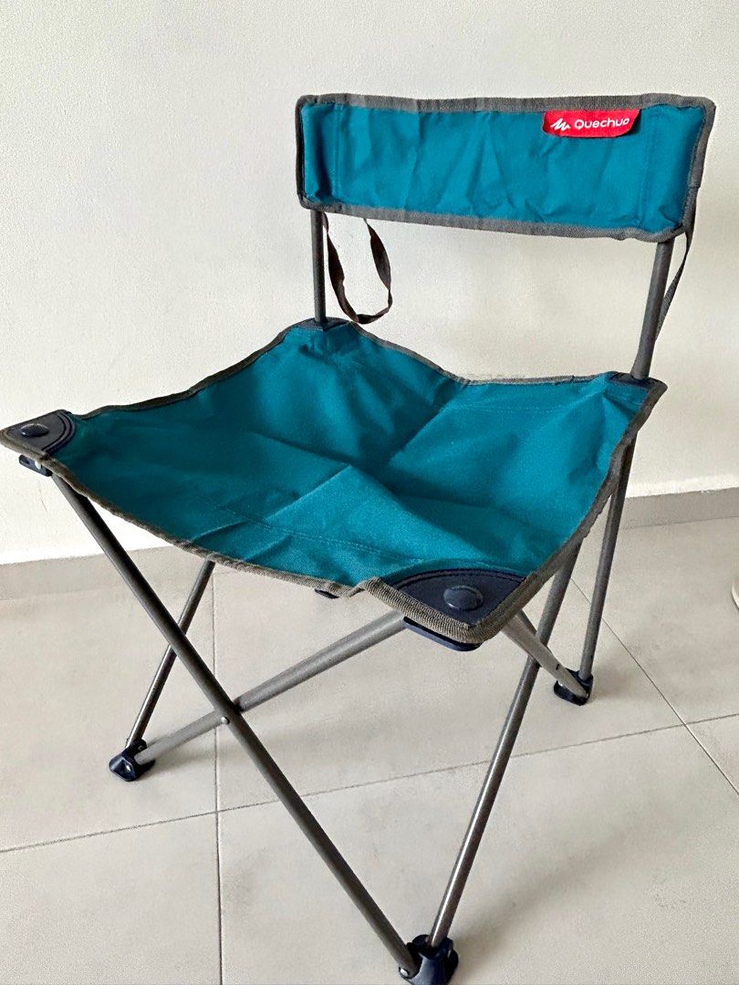 Decathlon Quecha folding camping chair blue, Sports Equipment, Hiking ...