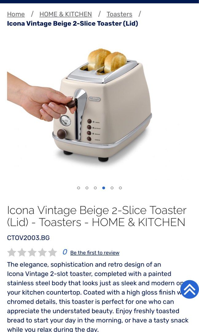 DeLonghi Icona 2-slice Toaster