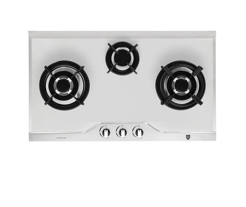 EF Gas Hob 3 Burner 78cm EFH 3763 stainless steel stove, TV & Home