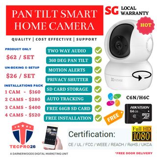 CAMARA IP 2MP – EZVIZ INTERIOR WIFI MICRO SD AUDIO 2 VIAS-  EZ-H1C-R101-1G2WR